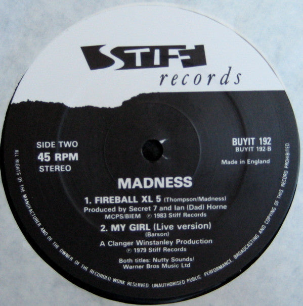 Madness : The Sun And The Rain (12", Single, Par)