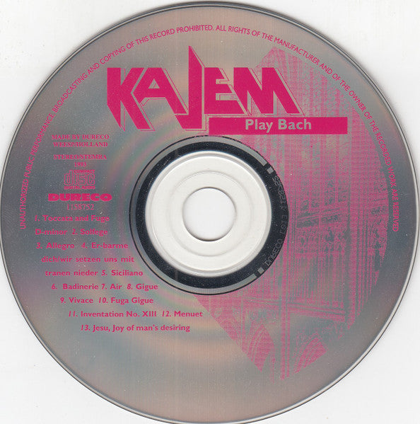 Kajem : Play Bach (CD, Album, Comp)