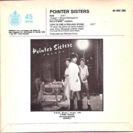 Pointer Sisters : Fire (7", Single)