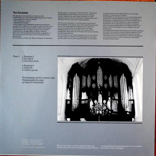Jan Pieterszoon Sweelinck - Ton Koopman : Jan Pieterszoon Sweelinck: De Klavecimbel- En Orgelwerken, Deel 3 (LP)