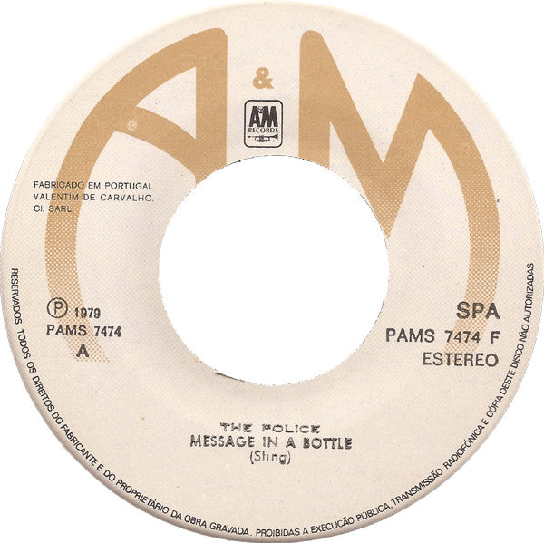 The Police : Message In A Bottle (7", Single)
