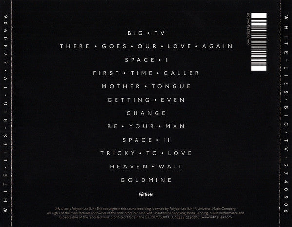 White Lies (2) : Big TV (CD, Album)