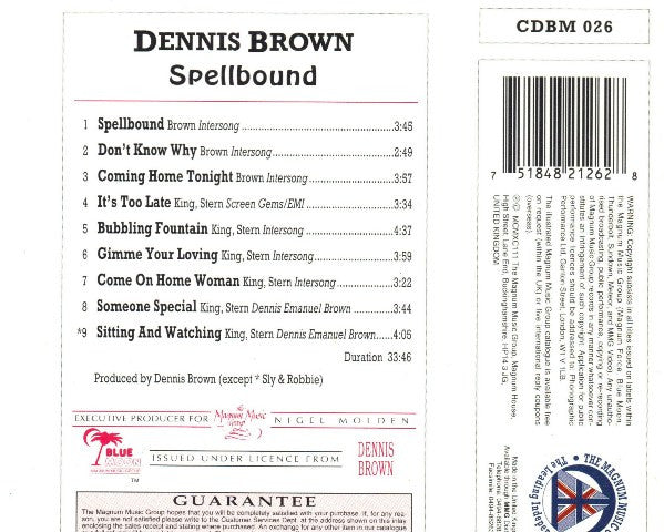 Dennis Brown : Spellbound (CD, Album, RE)