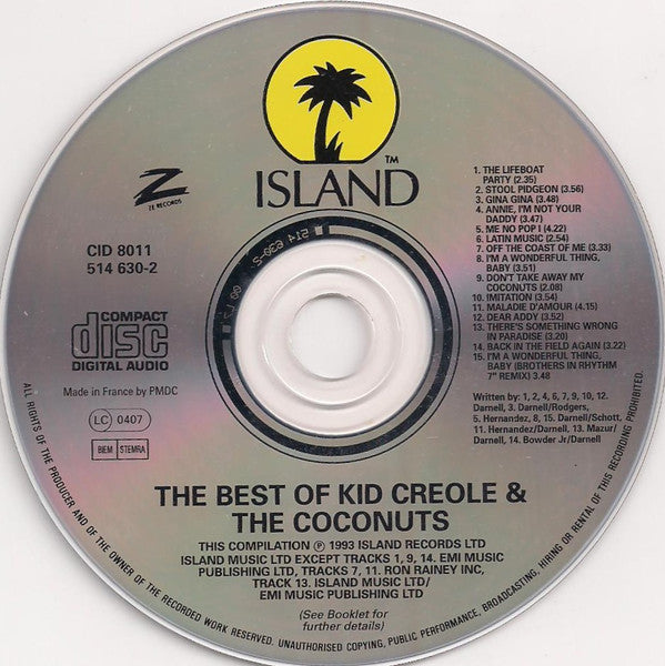 Kid Creole And The Coconuts : The Best Of Kid Creole & The Coconuts (CD, Comp)