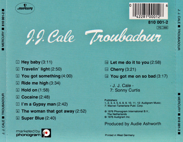 J.J. Cale : Troubadour (CD, Album, RE)