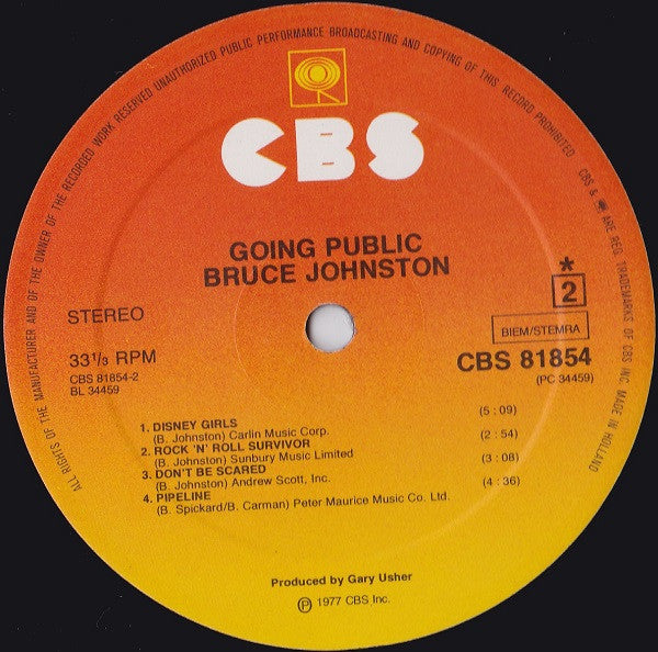 Bruce Johnston : Going Public (LP, Album)