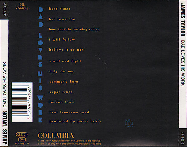 James Taylor (2) : Dad Loves His Work (CD, Album)