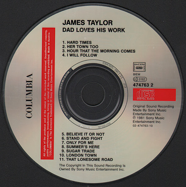 James Taylor (2) : Dad Loves His Work (CD, Album)