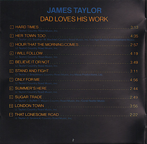 James Taylor (2) : Dad Loves His Work (CD, Album)