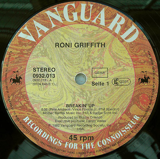 Roni Griffith : (The Best Part Of) Breakin' Up (12")