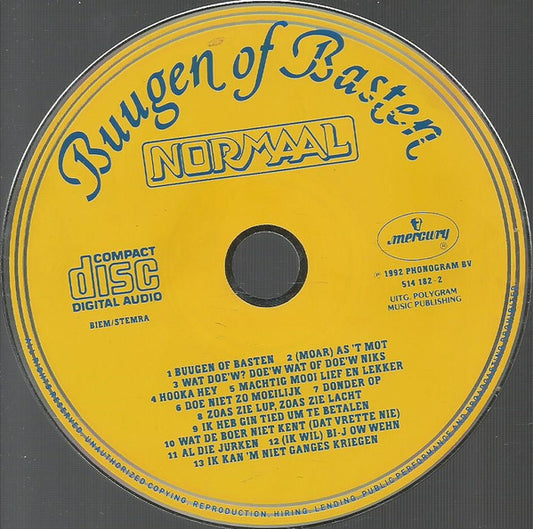 Normaal : Buugen Of Basten (CD, Album)