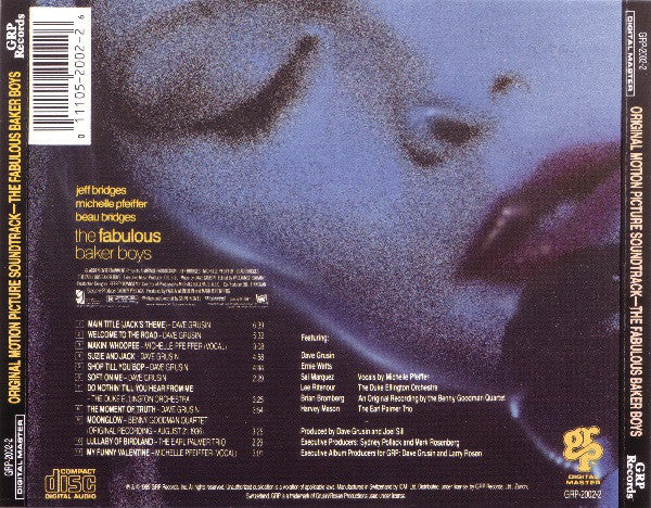 Dave Grusin : The Fabulous Baker Boys (Original Motion Picture Soundtrack) (CD, Album)