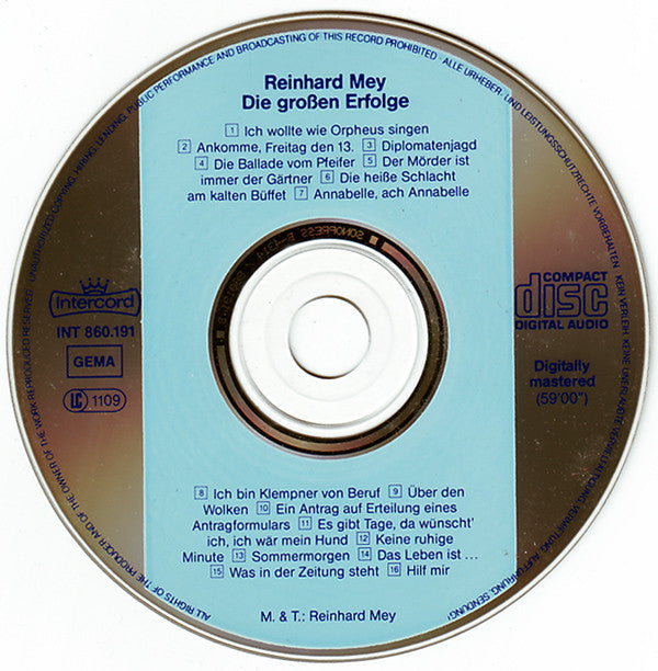 Reinhard Mey : Die Großen Erfolge (CD, Comp, RE)