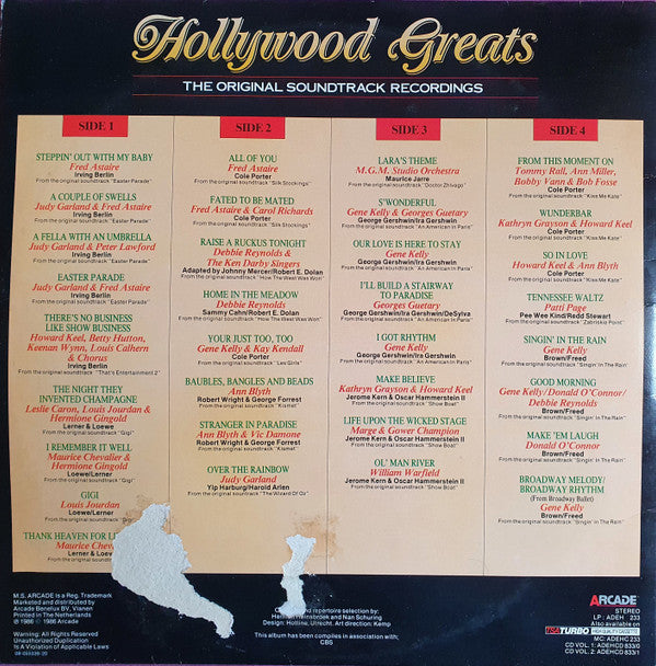 Various : Hollywood Greats (The Original Soundtrack Recordings) (2xLP, Comp, Gat)