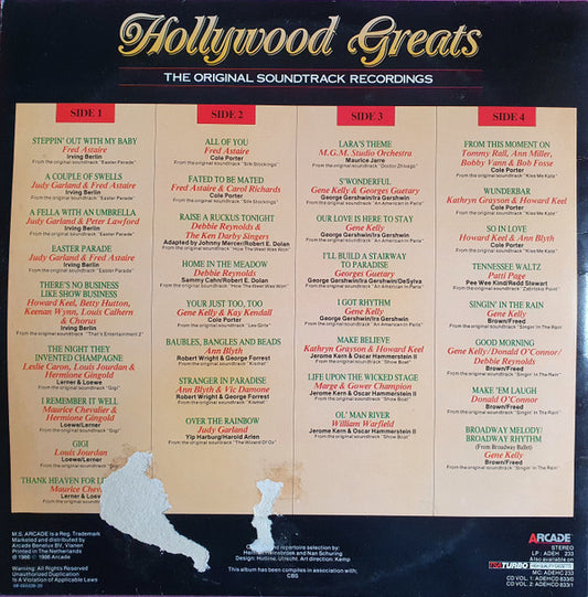 Various : Hollywood Greats (The Original Soundtrack Recordings) (2xLP, Comp, Gat)