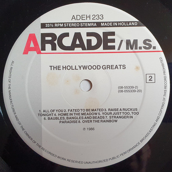Various : Hollywood Greats (The Original Soundtrack Recordings) (2xLP, Comp, Gat)