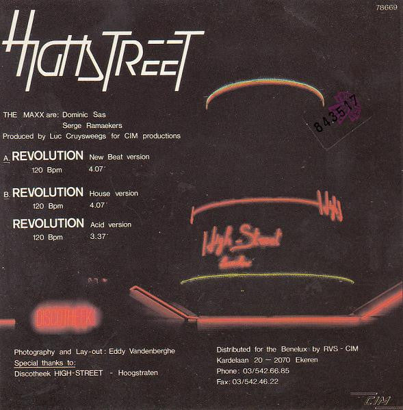 Highstreet In Co-operation With The Maxx : Revolution (CD, Single)