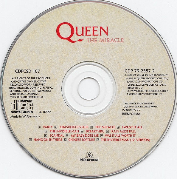 Queen : The Miracle (CD, Album)