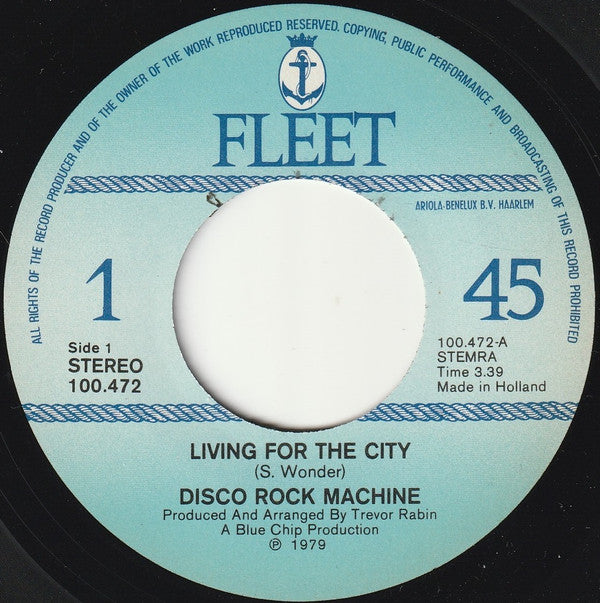 Disco Rock Machine : Living For The City / Time To Love (7")