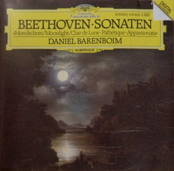 Ludwig Van Beethoven, Daniel Barenboim : Sonaten »Mondschein = Moonlight = Clair De Lune · Pathétique · Appassionata« (CD, RE, RP)