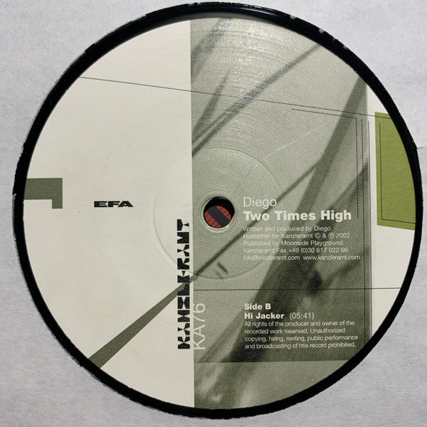 Diego : Two Times High (12")