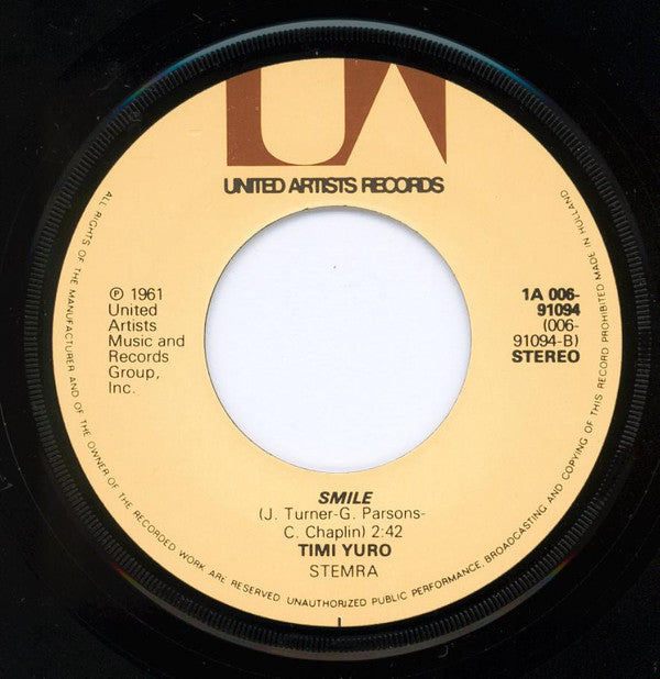 Timi Yuro : Hurt / Smile (7", Single, RE)