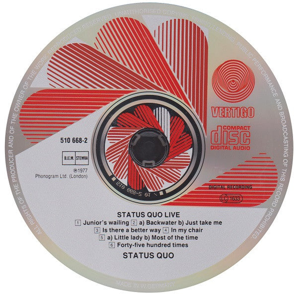 Status Quo : Live (2xCD, Album, RE, Fat)