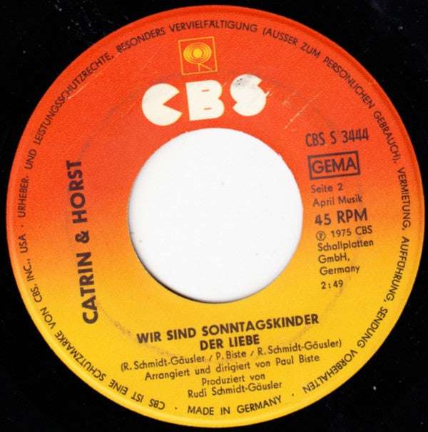 Catrin & Horst : Die Fischerin Vom Bodensee (7", Single)