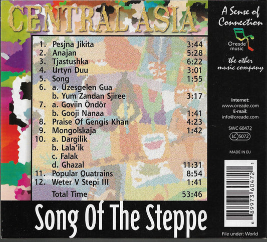Various : Central Asia - Song Of The Steppe (CD, Album, Comp, Dig)