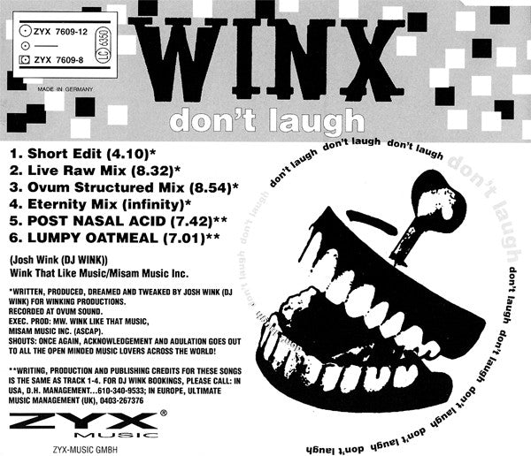 Josh Wink : Don't Laugh (CD, Maxi)