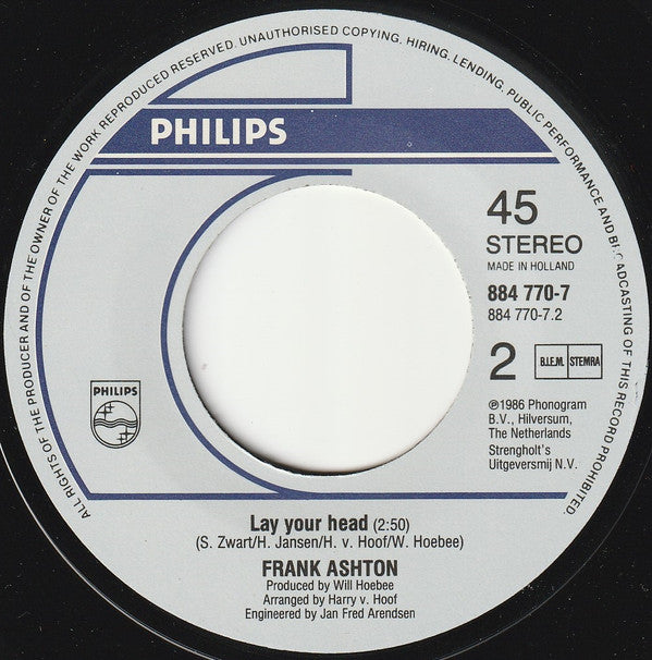 Frank Ashton : The Roses Ain't Growing Anymore (7", Single)