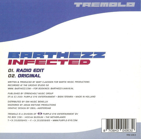 Barthezz : Infected (CD, Single, Car)