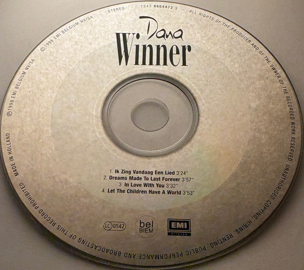 Dana Winner : Ik Zing Vandaag Een Lied (CD, Single, Dig)