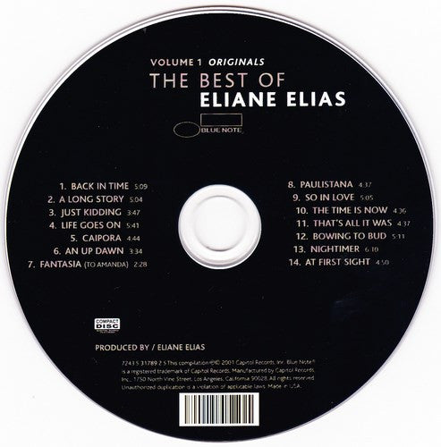 Eliane Elias : The Best Of Eliane Elias Volume 1 Originals (CDr, Comp, RE)
