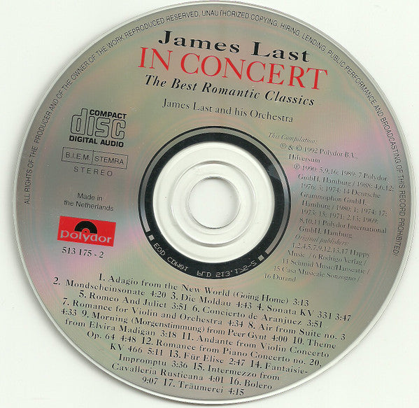 James Last : In Concert The Best Romantic Classics (CD, Comp)