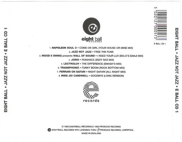 Various : Eightball Records ‎Presents Jazz Not Jazz (CD, Comp)
