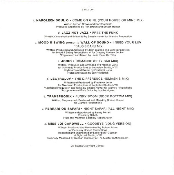 Various : Eightball Records ‎Presents Jazz Not Jazz (CD, Comp)