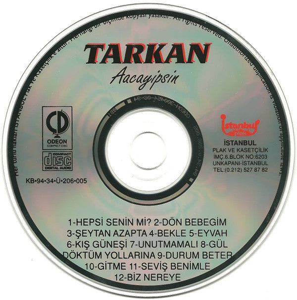 Tarkan : Aacayipsin (CD, Album)