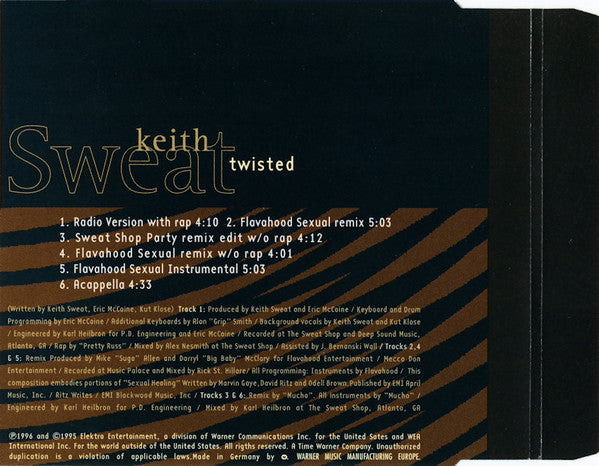 Keith Sweat : Twisted (CD, Maxi)