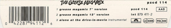 John Travolta & Olivia Newton-John : The Grease Megamix (CD, Single)
