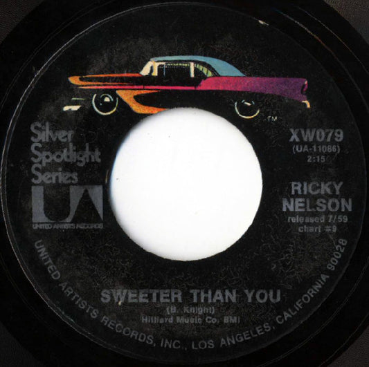 Ricky Nelson (2) : Hello Mary Lou / Sweeter Than You (7", Single, RE, Styrene)