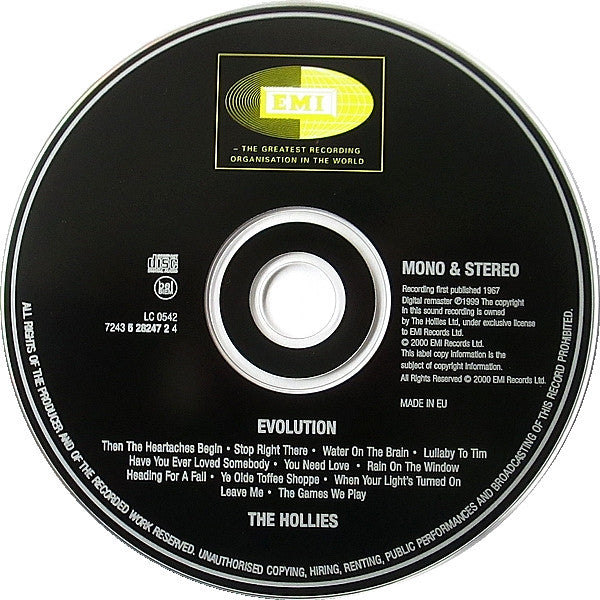 The Hollies : Evolution (CD, Album, RE, RM)