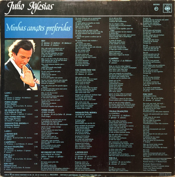 Julio Iglesias : Minhas Canções Preferidas (LP, Album)