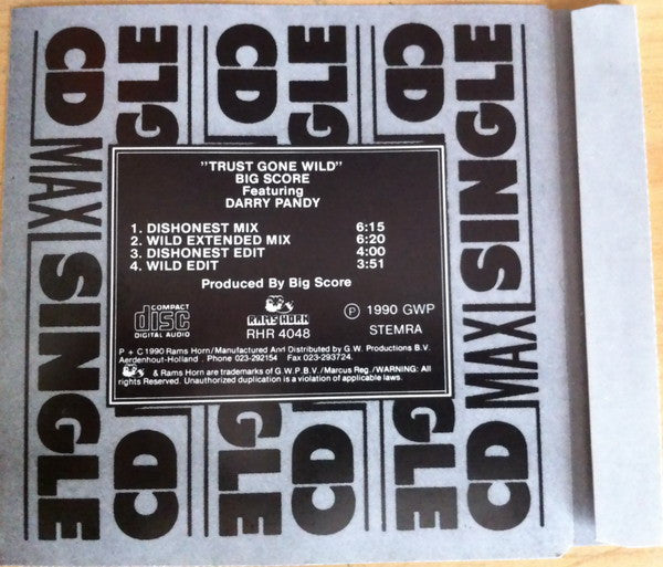Big Score : Trust Gone Wild (CD, Maxi)