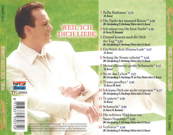 Frans Bauer : Weil Ich Dich Liebe (CD)