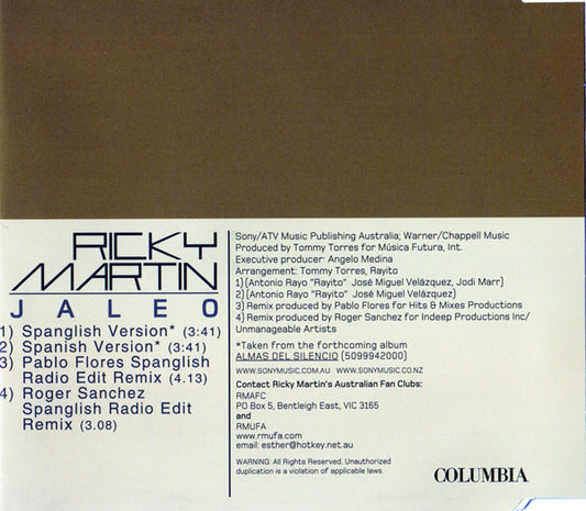 Ricky Martin : Jaleo (CD, Maxi)