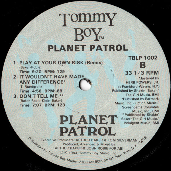Planet Patrol : Planet Patrol (LP, Album)