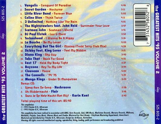 Various : The Greatest Hits '95 Volume 2 (2xCD, Comp)
