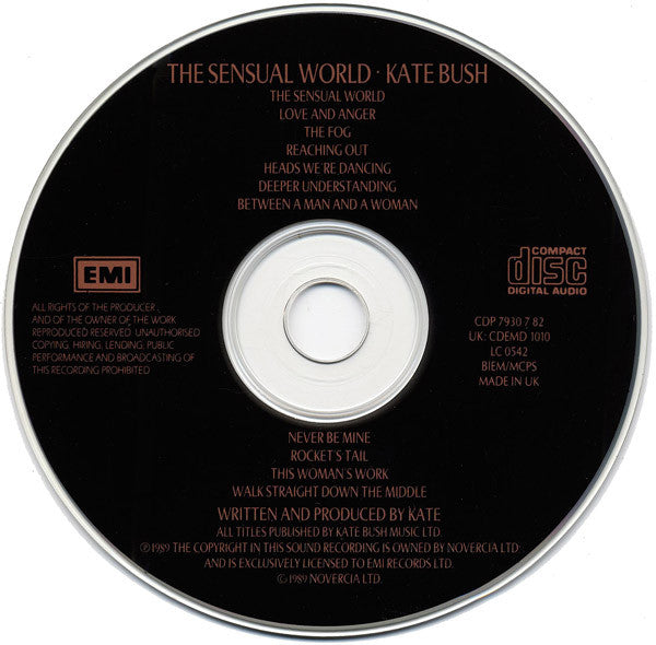 Kate Bush : The Sensual World (CD, Album, RE, RP)