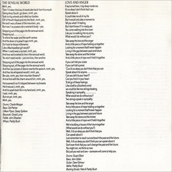 Kate Bush : The Sensual World (CD, Album, RE, RP)